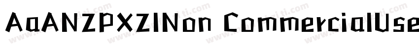 AaANZPXZINon CommercialUse字体转换